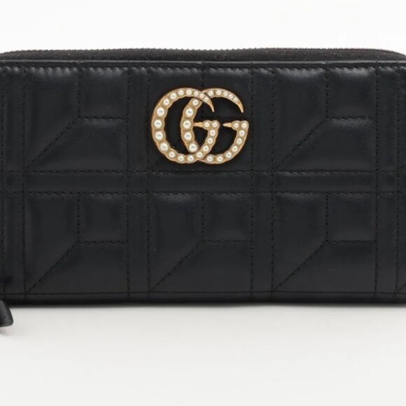 GUCCI Marmont Pearl GG Quilted Matelasse Wallet PRISTINE - Picture 8 of 8